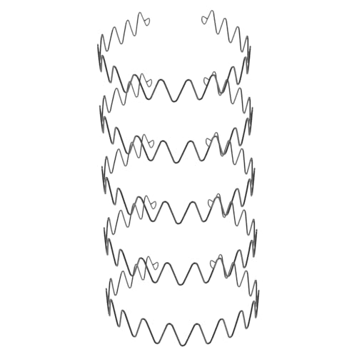 PACKOVE 5 Stück Teiliges Rutsch Haarband für Sport Elastisches Unsichtbares Stirnband für Damen und Herren Bequemes Styling für Glattes Zurückgekämmtes Haar Schwarz von PACKOVE