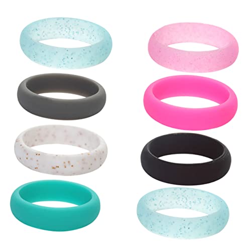 PACKOVE 5 Stück Teiliges Set Silikonringe für Männer und Frauen Kreative Glitzerpulver Ringe Langlebige und Hautfreundliche Fingerlinge für Partys und Alltagsmode und Zufällige Farbe PACKOVE 5 Stück Teiliges Set Silikonringe für Männer und Frauen Kreative Glitzerpulver Ringe Langlebige und Hautfreundliche Fingerlinge für Partys und Alltagsmode und Zufällige Farbe von PACKOVE