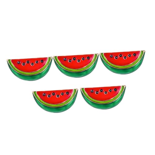 PACKOVE 5 Stück Teiliges Wassermelonen Broschen Zinklegierung Niedliche Anstecknadeln für Cardigan und Schal Retro Accessoires für Damen und Herren Einfach zu Befestigen und Langlebig von PACKOVE