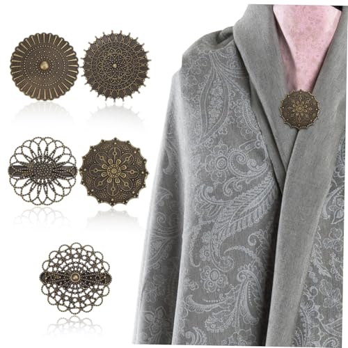 PACKOVE 5 Stück Vintage Cardigan Clips Teiliges aus Langlebiger Legierung Sichere Verschlüsse für Pullover Schals und Kleider Komfortabel Modisch Vielseitige Designs für Damenbekleidung von PACKOVE