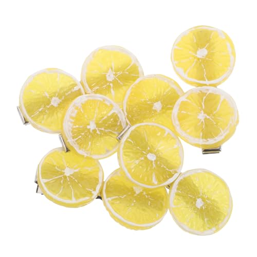 PACKOVE 5 Zitronen Haarspangen Für Frauen Und Mädchen Süße Obst Haarspangen in Zitronenscheibenform Modisches Accessoire Für Sommer Styling Starke Haltekraft Bequemer Sitz Für Alltag von PACKOVE
