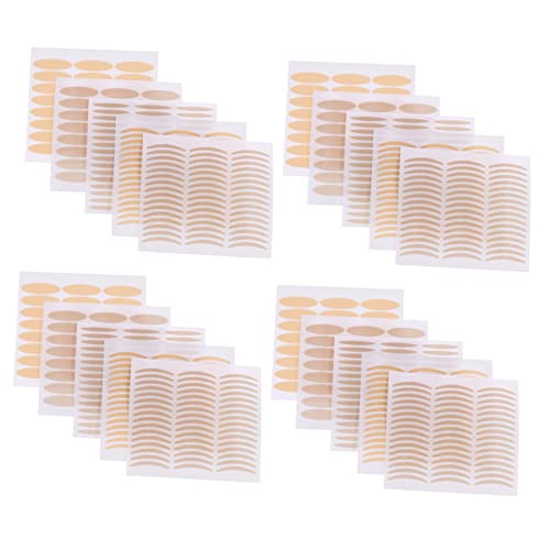 PACKOVE 50 Blatt Doppelte Augenlid Sticker Unsichtbare Selbstklebende Strips für Augenlid Lifting für Schlupflider und Unebene Augenlider Hautfarbene Varianten für Natürliches Finish von PACKOVE