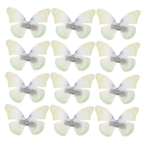 PACKOVE 50 Stück Doppelschicht Organza Schmetterling Haarspangen Kleine Haarclips für Frauen und Mädchen Sanftes Material Vielseitige Haarschmuck Accessoires für Alltag und Festlichkeiten von PACKOVE