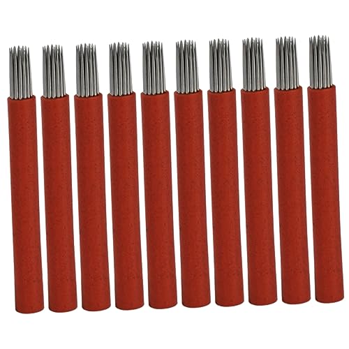 PACKOVE 50Stücke Microblading Klingen für Augenbrauen Tätowierklingen Rot Elastisch für Präzise Augenbrauen Styling Einzeln Verpackt von PACKOVE