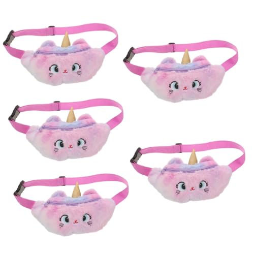 PACKOVE 5stücke Bauchtasche Junge Mädchen Mädchen Niedliche Plüsch Hüfttasche Verstellbare Umhängetasche Für Mädchen Für Reisen Shopping Und Alltag Farbverlauf von PACKOVE