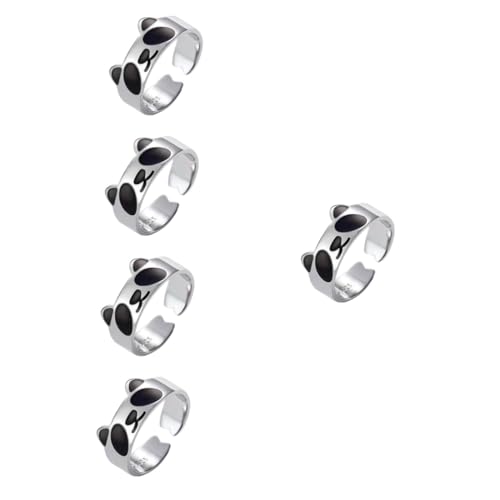 PACKOVE 5st Panda-ring Kreativer Ring Offener Retro-ring Ringe Kupfer Fräulein Cool Schmuck von PACKOVE