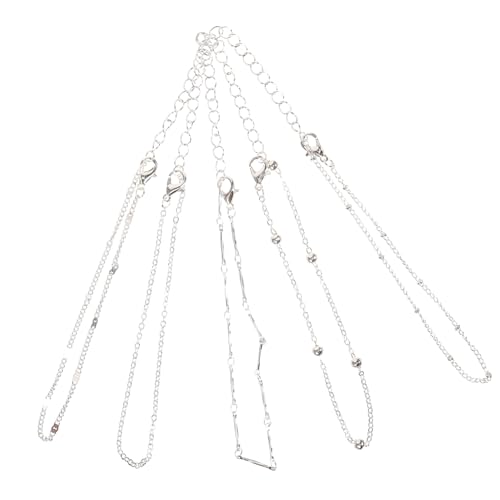 PACKOVE 5stücke Fußkettchen Für Damen in Silber Stapelbare Fußketten Schmuck Set Für Frauen Strand-fußkettchen von PACKOVE