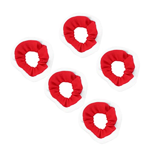 PACKOVE 5stücke Weihnachts-haargummi Mit Pailletten Für Mädchen Elastischer Pferdeschwanzhalter Weihnachts-haarband Mit Glitzer-design von PACKOVE