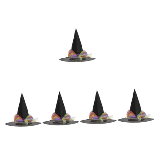 PACKOVE 5st Halloween-hexenhut Halloween-haarband Hexenhüte Für Frauen Alte Geschenke Halloweenkostüm Halloween-foto-requisiten Vintage-hüte Hauben Für Bilden Zubehör Violett Stoff Kind von PACKOVE