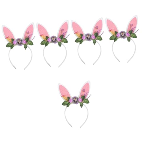 PACKOVE 5st Ostern Stirnband Make-up-accessoires Stirnband Machen Frühlingsblumen-stirnband Partyzubehör Haarstyling-accessoires Hasenohren Haarreifen Kleider Feder Plastik Kind Requisiten von PACKOVE