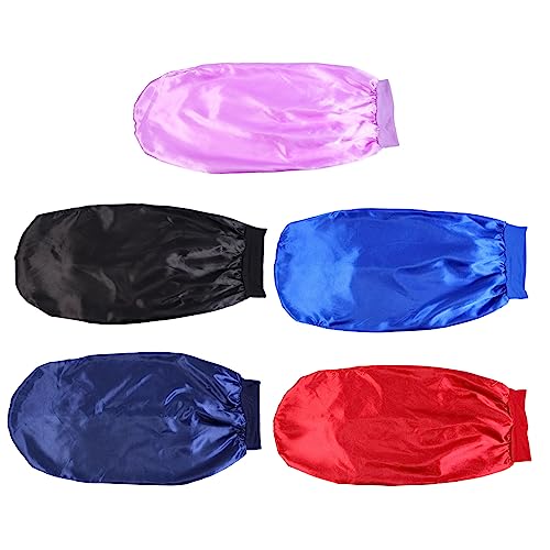 PACKOVE 5stücke Satin Schlafmütze Für Damen Bequeme Elastische Nachtmütze Lange Satinmütze Zum Schlafen Hält Nasses Haar von PACKOVE