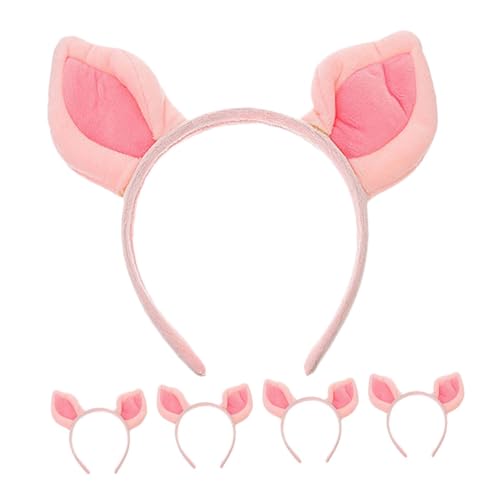 PACKOVE 5stücke Stirnband Mit Schweineohren Für Frauen Und Mädchen Tierhaarband Aus Süßes Cosplay-accessoire Für Festivals Partys Und Halloween von PACKOVE