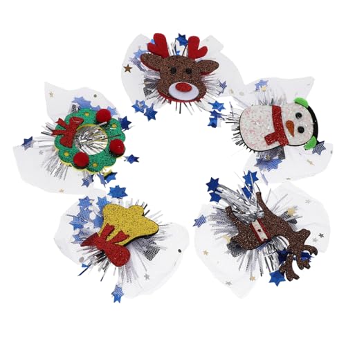 PACKOVE 5stücke Teiliges Weihnachts-haarspangen Niedliche Clips Mit Und Für Weihnachtsfeiern Und Lustige Haaraccessoires Für Mädchen von PACKOVE