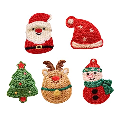 PACKOVE 5stücke Weihnachts-haarspangen Für Junge Mädchen Mit Handgestrickten Haarclips Für Feiern Und Besondere Anlässe Für Mädchen Bunte Haarschmuck Für Weihnachtslook von PACKOVE