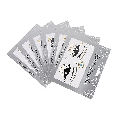 PACKOVE 6 Blätter Gesicht Aufkleber Halloween Aufkleber Temporäre Tattoos für Maskerade und Cosplay Kreative Designs für Partys und Festivals von PACKOVE