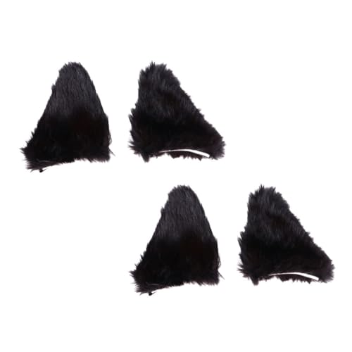 PACKOVE 6 Paare Katzenohren Haarnadel Katzenohrspange Codplay-Requisite Haarnadel für Katzenohren kuscheltier Haarklammer Katzenohr-Haarspange Party-Haarnadel Abschlussball Fuchs Flanell von PACKOVE