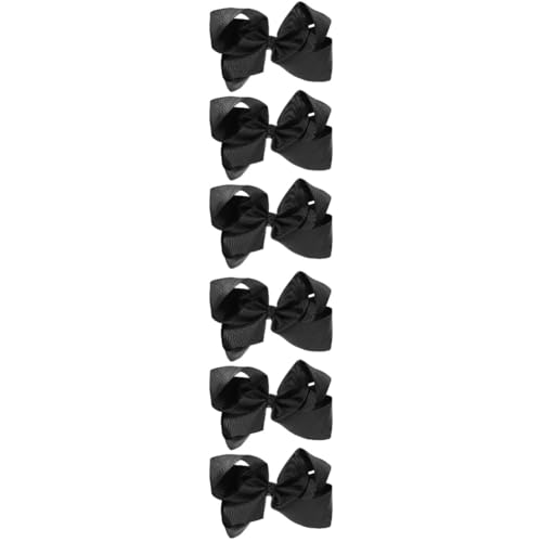 PACKOVE 6 Stk Schleife Haarnadel Schleifenspangen-Clip schwarze Zierleiste haarschmuck Haarspangen Haarklammer Tiara Haarnadel für Mädchen Bowknot-Clip Krawatte Kopfbedeckung Kleinkind von PACKOVE