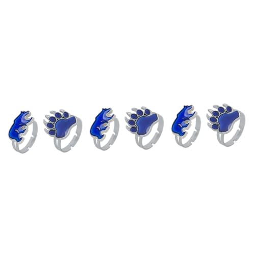 PACKOVE 6 Stk Thermochromer Ring Blaue Ringe Für Frauen Legierung (eisen) Kind von PACKOVE