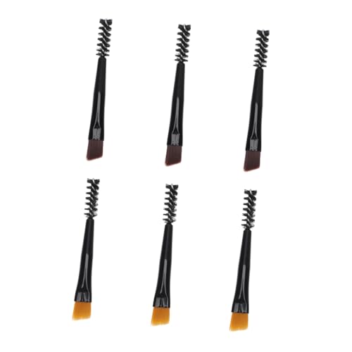 PACKOVE 6 Stück Augenbrauenbürste Klein Gestaltung Halb Kontur Körperpflege Männer Gebogen Bleistift Gestalter Multifunktionswerkzeug Wimpernpflegewerkzeug Kosmetikwerkzeug Nylon Black von PACKOVE