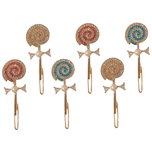 PACKOVE 6stücke Strass Haarclips Candy Barrettes Lollipop Haar Clip Strass Haar Zubehör Für Frauen Mädchen Hochzeit Party Geburtstag Schule Frisur Accessoires von PACKOVE