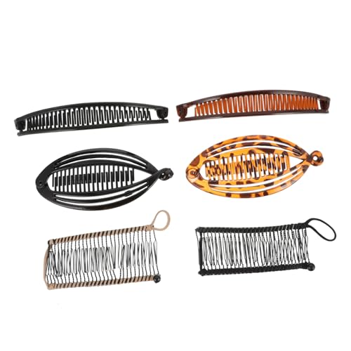 PACKOVE 6 Stück Haarstyling Kopfschmuck Haarspangen Bananen Haarkamm Haarstyling Haarspange Haarschmuck Haarklammer Haarspange Haarflechtwerkzeug Für Frauen Und Mädchen von PACKOVE