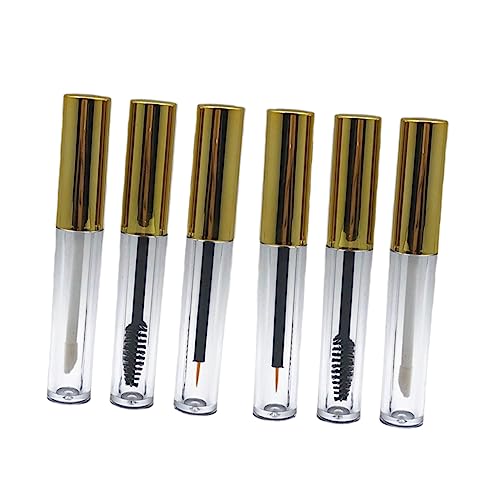 PACKOVE 6 Stück 3,5 ml Leere Lipgloss Tuben Wiederverwendbare Unterflaschen für Eyeliner Wimpernbürsten Umweltfreundliches Make Up Zubehör von PACKOVE