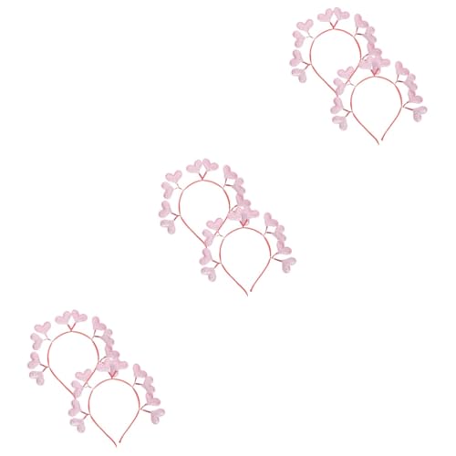 PACKOVE 6 Stk Liebe Stirnband Herz Stirnband Rosa Herz Haarreifen Rosafarbenes Herz-stirnband Valentinstag Kopfschmuck Amor-kostüm Mit Herz-stirnband Pailletten Haarnadel Grüßer von PACKOVE