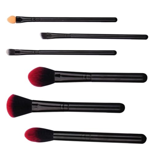 PACKOVE 6 Stück Make Up Pinselset für Weiche Borsten Lidschatten und Gesichtspinsel Praktisch für Unterwegs für Make Up Anfänger und Profis von PACKOVE