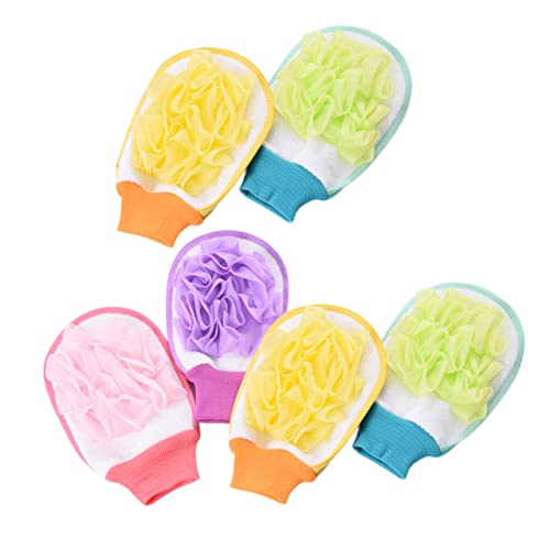 PACKOVE 6 Stück Peeling Handschuhe für Körperreinigung Einseitige Exfoliation für Männer und Entfernt Abgestorbene Haut Tragbar Zufälligen Farben Zufällige Farbe von PACKOVE