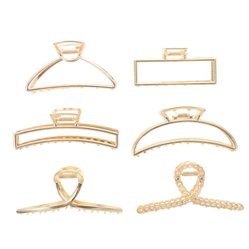 PACKOVE 6 Stück Perlen-haarspangen-set Haarschmuck Haarzubehör Mädchen Haarspange Haarklaue Elegante Haarnadel Kopfschmuckzubehör Haarklammern Legierung Golden von PACKOVE