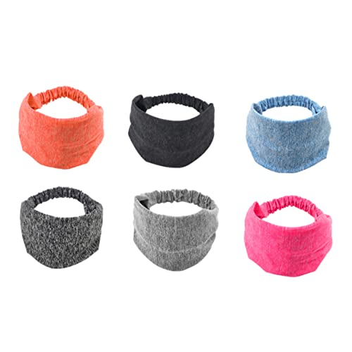 PACKOVE 6stücke Haarbänder Für Damen Elastische Stirnbänder Sports Stirnbänder Aus Wasserabsorbierende Für Yoga Und Laufen Kopfwickel Für Damen von PACKOVE