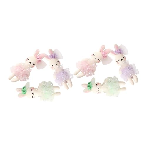 PACKOVE 6 Stück Teiliges DIY Kaninchen Stirnband Handgefertigte Plüsch Hasenhaarschmuck Niedliche Stofftier Dekoration für Erwachsene Vielseitiges Haaraccessoire in Pastellfarben von PACKOVE