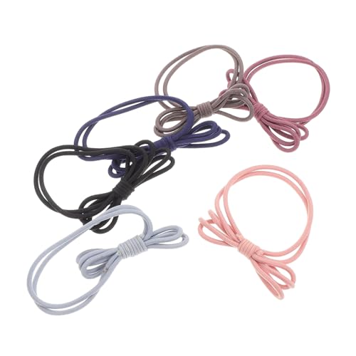 PACKOVE 6 Stück Teiliges Elastische Haarbänder mit Doppellagigem Knoten Schleifen Design Dehnbare Haargummis für Frauen und Mädchen Gemischte Farben Ponytail Halter für Alltag und von PACKOVE