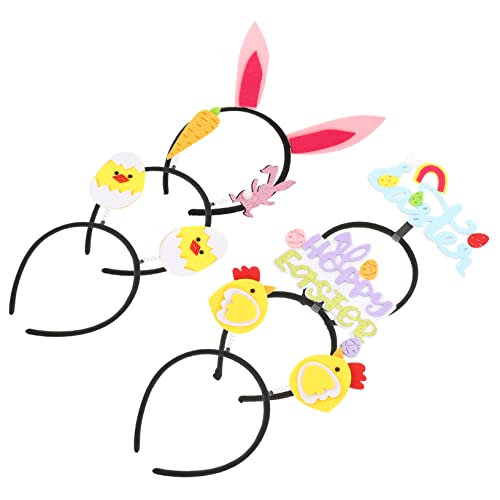 PACKOVE 6 Stück Teiliges Haarreif mit Hasenohren Küken und Eierschalen Leichter Dekorativer Haarschmuck für Osterparty Karneval Geburtstagsfeier und Festliche Anlässe von PACKOVE