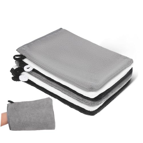 PACKOVE 6 Stück Teiliges Peeling Badehandschuhe aus Superfiner Mikrofaser Wiederverwendbar Sanftes Peeling für Gesicht und Körper Waschbar für Damen und Familie von PACKOVE