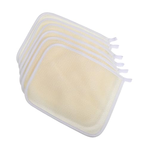 PACKOVE 6 Stück Teiliges Peeling Badetuch aus Nylon Exfolierendes Waschtuch für Körper und Gesicht Schnelltrocknend mit Aufhängeschlaufe Zuhause oder Unterwegs von PACKOVE