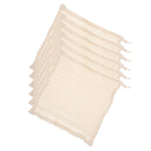 PACKOVE 6 Stück Teiliges Peeling Badetücher aus Baumwoll Leinen Exfolierende Waschlappen für Nacken und Schultern Leicht und Handlich für Reisen und Camping von PACKOVE