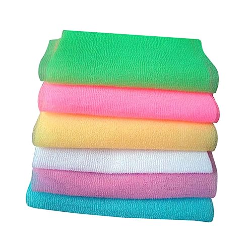 PACKOVE 6 Stück Teiliges Set Rückenmassage Handtuch Langes Badehandtuch für Effektive Körperreinigung Wiederverwendbar Geruchsneutral für Senioren Zufällige Farbe von PACKOVE