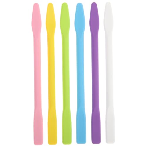 PACKOVE 6 Stück Teiliges Silikon Rührstäbe Vielseitige DIY Mischstäbe für Gesichtsmaske Resin Farbe Leichte Kompakte Rührhilfen für Präzises Anrühren und Wiederverwendbar Zufällige Farbe von PACKOVE