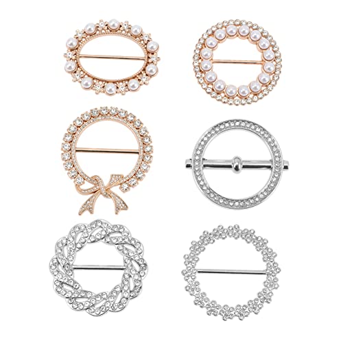 PACKOVE 6 Stück Teiliges T Shirt Clips mit Funkelnden Strasssteinen Runde Schalringe aus Metall Robuste Kleidungsklammern für T Shirts und Schals Stilvolle Accessoires für Damen Vielseitig PACKOVE 6 Stück Teiliges T Shirt Clips mit Funkelnden Strasssteinen Runde Schalringe aus Metall Robuste Kleidungsklammern für T Shirts und Schals Stilvolle Accessoires für Damen Vielseitig von PACKOVE