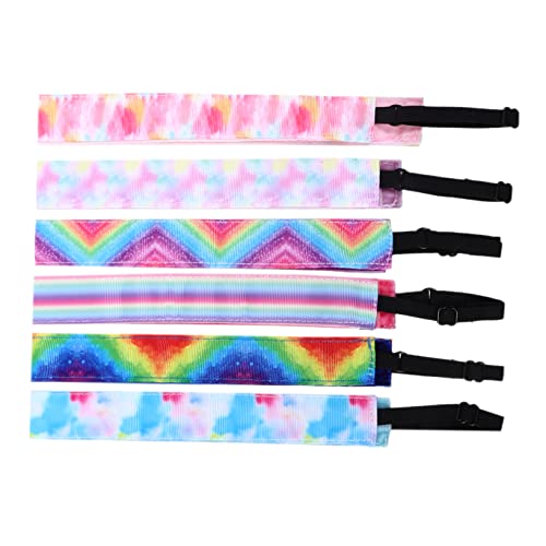 PACKOVE 6stücke Elastische Haarbänder Für Damen Verstellbare Rutschfeste Sport Und Yoga-stirnbänder Atmungsaktiv Und Bequem Für Fitness Und Alltag von PACKOVE