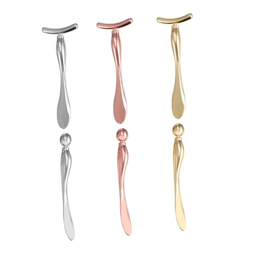 PACKOVE 6 Teiliger Augencreme Löffel Gesichts Augenmassagegeräte Creme Lidschattenpinsel Make Up Etui Pinsel Make Up Pinselhalter Roller Massagegerät Foundation Pinsel Fächer von PACKOVE