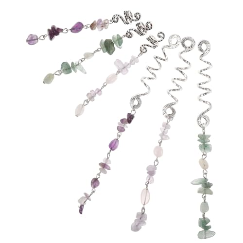 PACKOVE Dreadlock-haargummis-set 6-teilig Naturstein- Haarseile Manschetten Vintage-schmuck Für Frauen Zum Flechten von PACKOVE