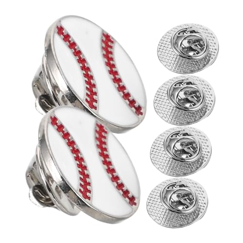 PACKOVE 6 Stücke Cartoon Baseball Brosche Pins für Frauen Strickjacken Anstecker Broschen Metall Einfache Befestigung für Schals und Pullover von PACKOVE