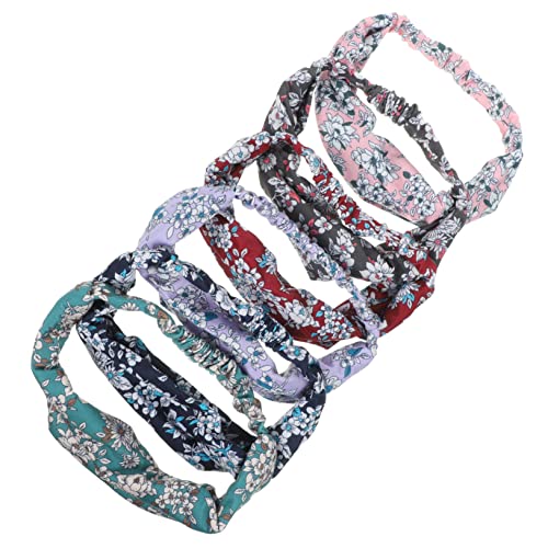 PACKOVE 6stücke Elastisches Stirnband Mit Blumenmuster Für Damen Atmungsaktives Sport-haarband Saugfähiges Schweißband Für Training Yoga Und Laufen von PACKOVE