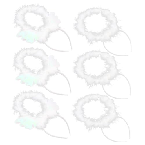 PACKOVE 6stücke Heiligenschein Stirnband Mit Federengel Cosplay Haarband Für Performance Dekorative Foto-requisite Leichtes Kostüm Accessoire Für Partys von PACKOVE