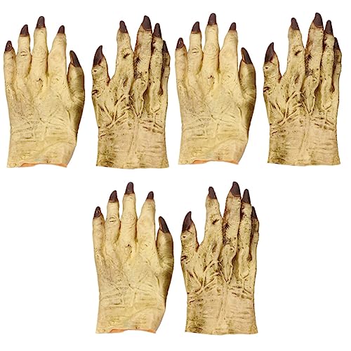 PACKOVE 6stücke Horror Zombie Hands Kostümhandschuhe Für Halloween-partys Gruselige Handschuhe Für Cosplay Und Schaurige Anlässe von PACKOVE