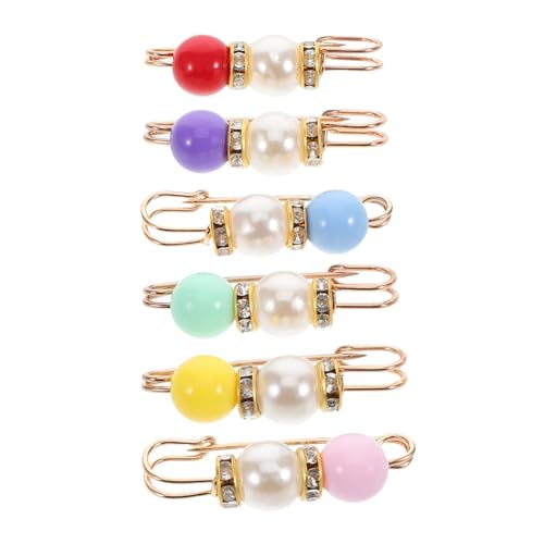 PACKOVE 6stücke Teiliges Perlen Broschen Clips Multifunktionale Kleidungssicherung Für Hosen Röcke Und Kleider Elegantes Design Für Frauen Taillenschnürung Einfache Handhabung von PACKOVE