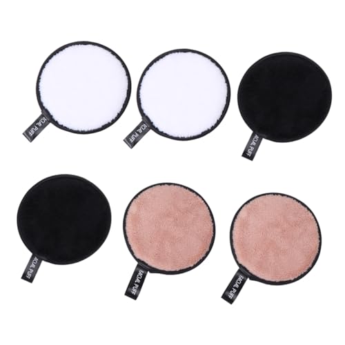PACKOVE 6stücke Teiliges Wiederverwendbare Make-up-entferner-pads Aus Ultrafeinem Mikrofaser Für Sanfte Gesichtsreinigung Waschbar Für Frauen Und Mädchen Gemischte Stile von PACKOVE