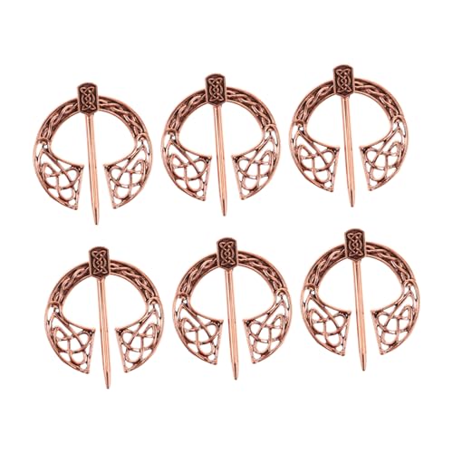 PACKOVE 6stücke Wikinger Brosche Mantelnadel Im Vintage-stil Für Damen Und Herren Schalbroschen Und Hemdbroschennadeln Aus Legierung Kostümzubehör Und Bekleidungsschmuck Für von PACKOVE